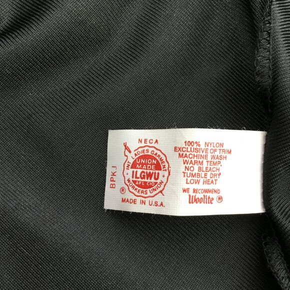 Lily of France Lingerie sz S Black Nylon Maxi Nightgown Lace Union Made 50s USA - Picture 15 of 15